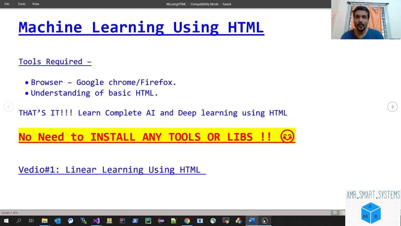 Machine Learning Using HTML from Scratch #AI #DeepLearning #ML # ...