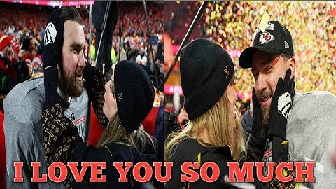 Taylor Swift and Travis Kelce Full Conversation on the Field at AFC Championship...