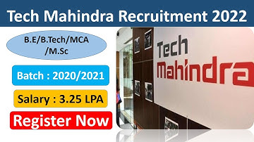 Tech Mahindra off Campus drive 2022 Registration | Recruitment For Freshers | Hiring for 2021 batch
