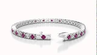 White D Diamond & Ruby Bracelet Wd D Ruby Bracelet 1011