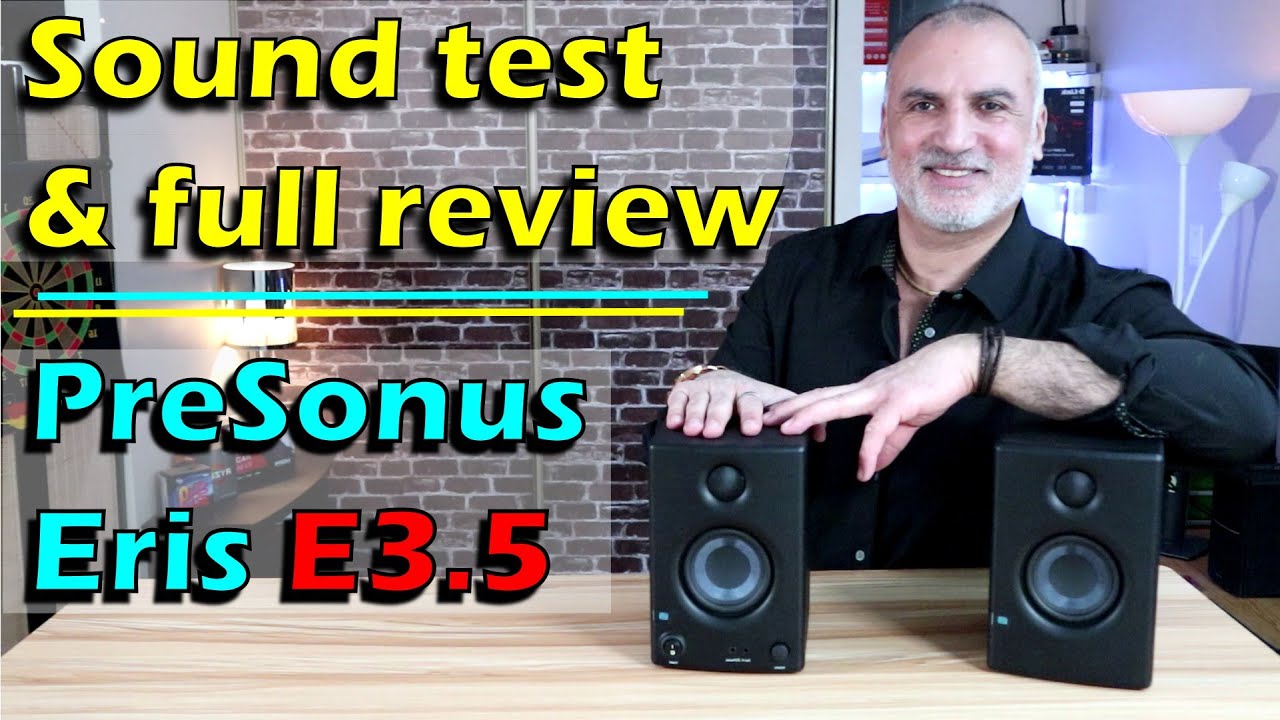 PreSonus Eris E3.5 Studio Monitors Sound test, full review, likes &  dislikes 