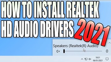 How To Install Realtek HD Audio Drivers In Windows 10 Tutorial