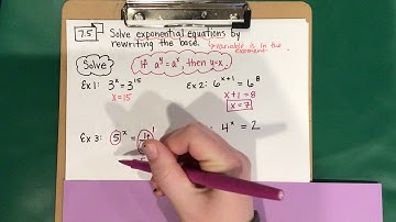 7.5 Solve Exponential Equation Rewriting the Base Video 1