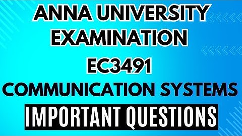 EC3491|Communication Systems|Important Questions 💯💯💯|@Toppersacademytamil