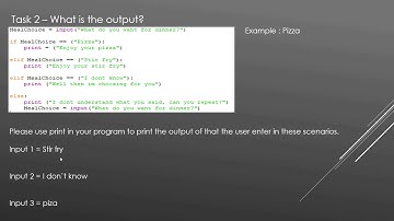 KS3 Computing Python - Conditional statements part 2