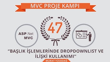 Mvc Proje Kampı 47 Başlık İşlemlerinde DropDownList ve İlişki Kullanımı