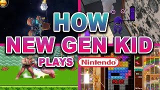 New Gen Kid Plays Nintendo For First Time by Bowser Zeki 1,887 views 2 years ago 9 minutes, 7 seconds
