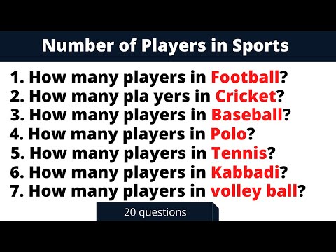 Number of players in various sports /games | Sports GK | Games | Cricket | Footbaall | GK Square