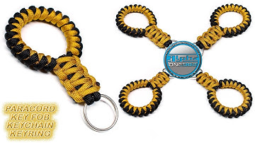 Super Fast & Easy How to Make a Paracord Key Fob Keychain Key Ring Snake and Cobra Knot Tutorial