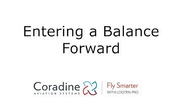 Pilot Logbook Balance Forward [One Easy Step to Going Electronic]