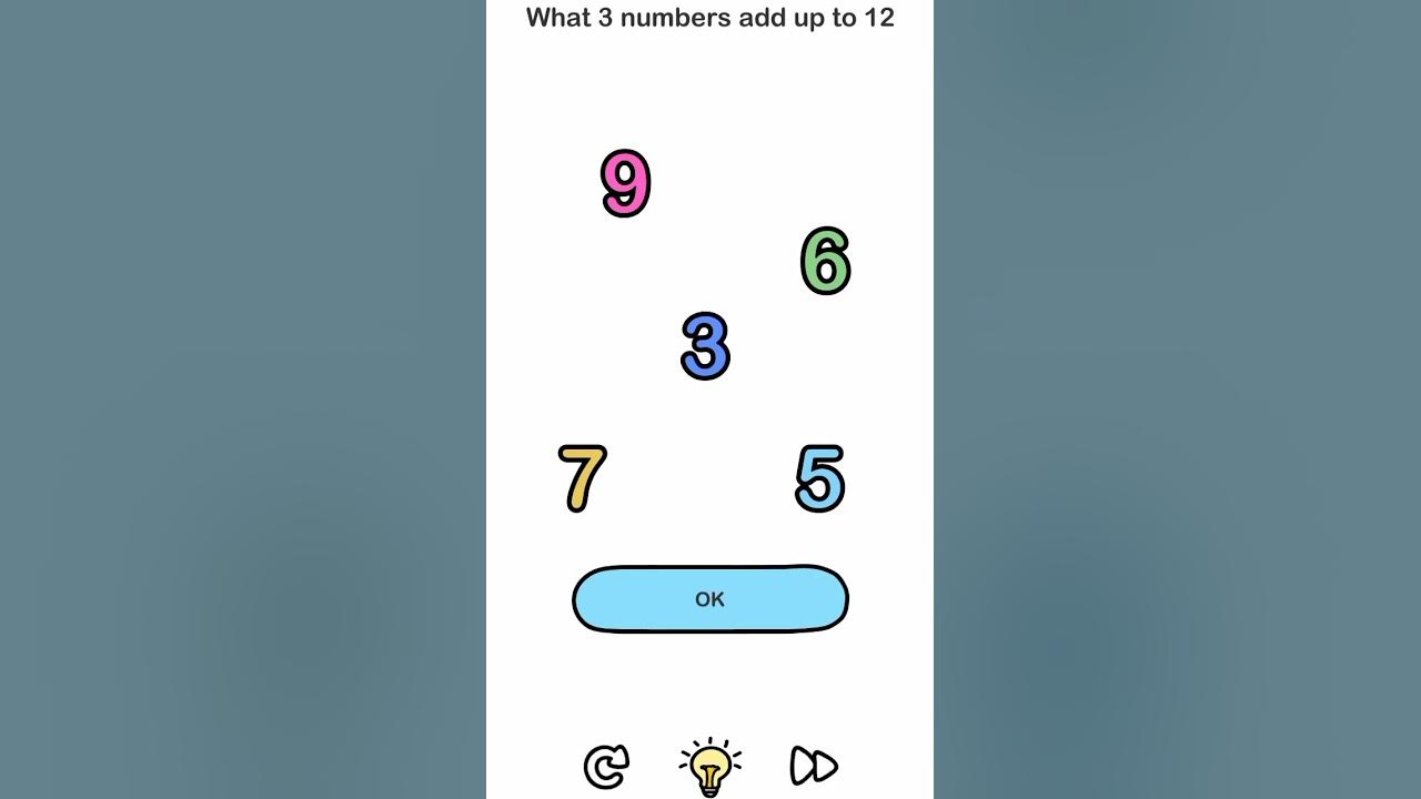 Brain out what 3 numbers add up to 12 youtube