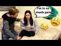 SCREAMING IN PAIN AND THEN &quot;PASSING OUT&quot; PRANK ON MY BOYFRIEND! *CUTE REACTION*