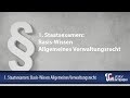 1. Staatsexamen: Basis-Wissen Allgemeines Verwaltungsrecht