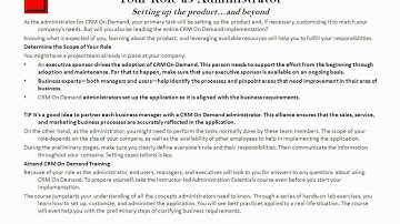 Oracle CRM On Demand Administrator Rollout Guide