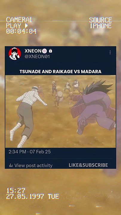 TSUNADE AND RAIKAGE VS MADARA 😧😈