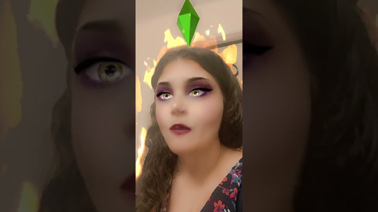 Snapping Cracking Bubble Gum ASMR Cartoon Sims Bella Goth Filter