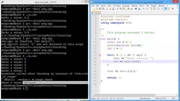 Programming example: Iterating over a vector