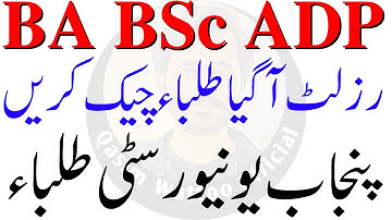 BA BSc Result 2022 PU