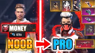 Free Fire New Account To Pro 16K Diamonds - Look How It Became