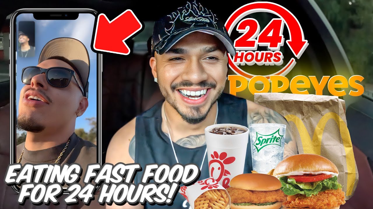 TRYING INFLUENCERS FAST FOOD ORDERS FOR 24 HRS