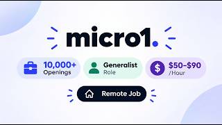 Micro1 AI Generalist Jobs Explained | $50-$90/Hour | Micro1 AI Jobs 2026 | 10,000+ AI Job Openings