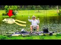 EPIC Topwater Fishing in HIDDEN Lake w/ My MICRO Boat!!!