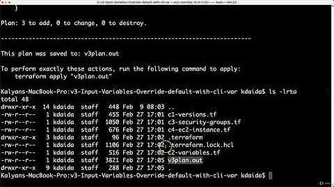 46. Terraform Input Variables   Override default value with  var argument