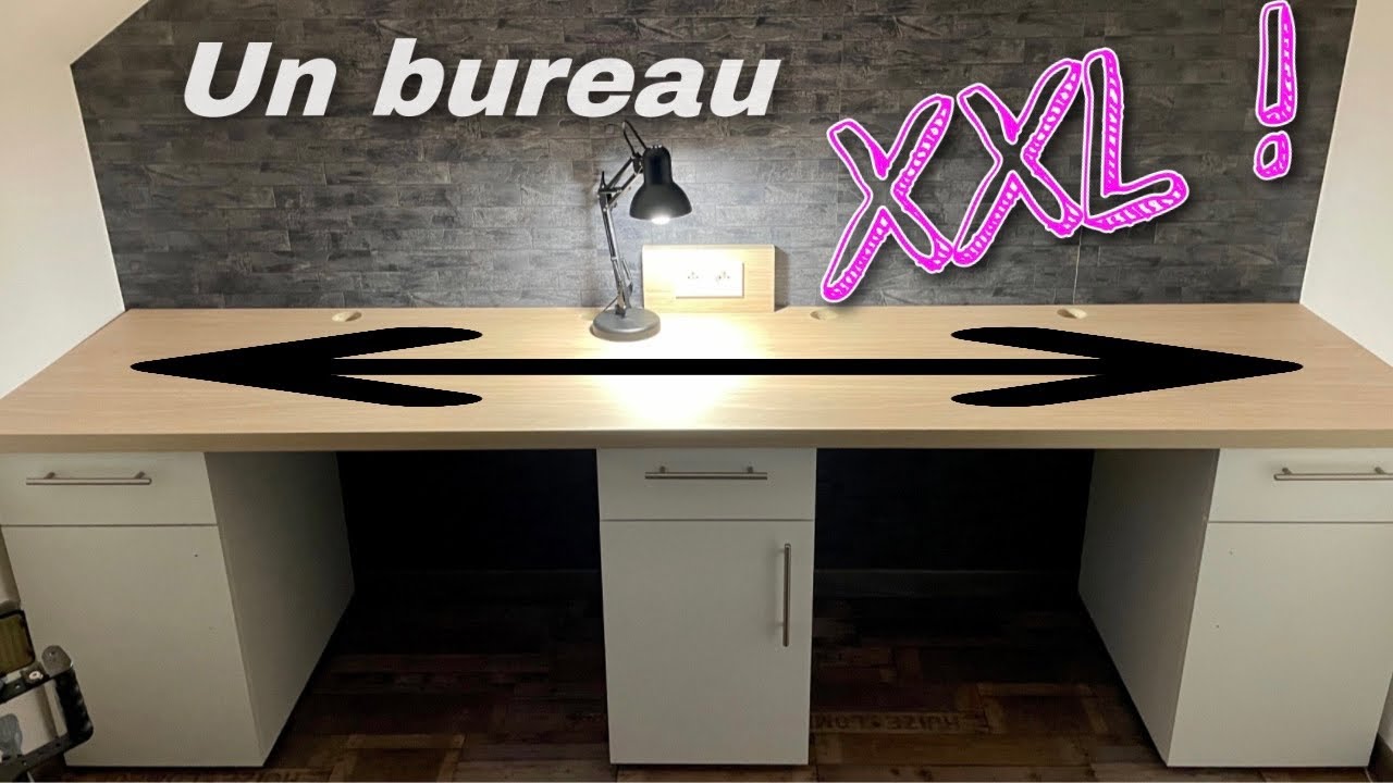 Comment fabriquer un bureau XXL ultra pratique avec des meubles de cuisine  ! Brico seb 