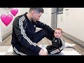 BABY SURPRISES DAD WITH MATCHING OUTFIT!! *THE CUTEST REACTION!* 🥺