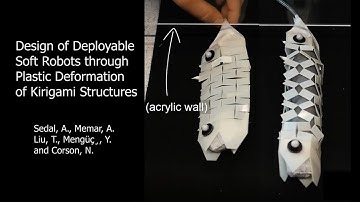 Design of Deployable Soft Robots Through Plastic Deformation of Kirigami Structures