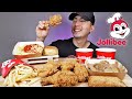 JOLLIBEE MUKBANG FEAST | CRISPY FRIED CHICKEN + SPAGHETTI + YUM BURGER