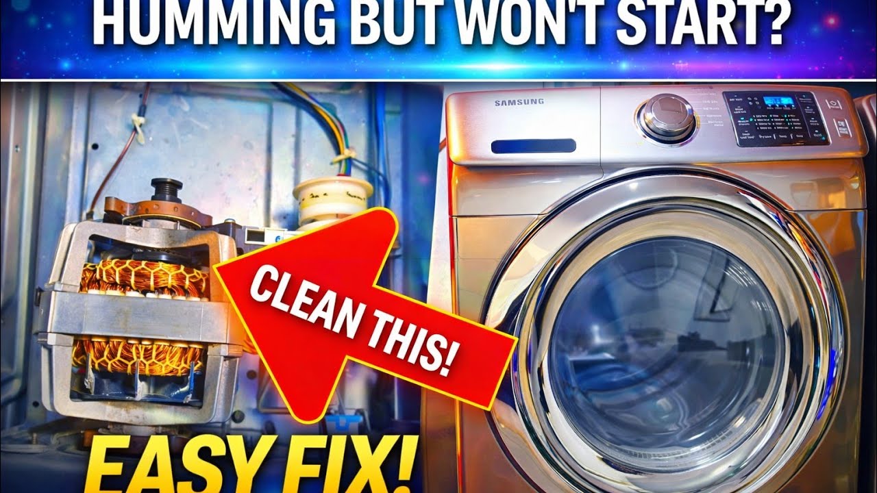 Samsung Dryer motor hums but wont start?Here’s the Fix