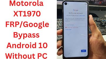 Motorola XT1970-1 FRP/Google Bypass Android 10 Without PC || frp moto one vision android 10