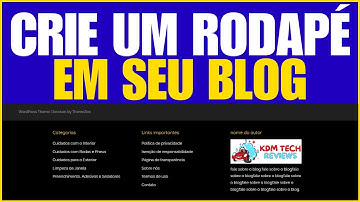 Plugin para Criar Rodapé em Blog WordPress Coloque Widgets no seu Footer com o Plugin Podamibe