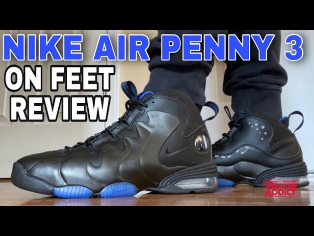Beber agua solicitud Llevando Nike Air Penny 3 III Black Royal 2020 Retro Sneaker On Feet + Sizing -  YouTube