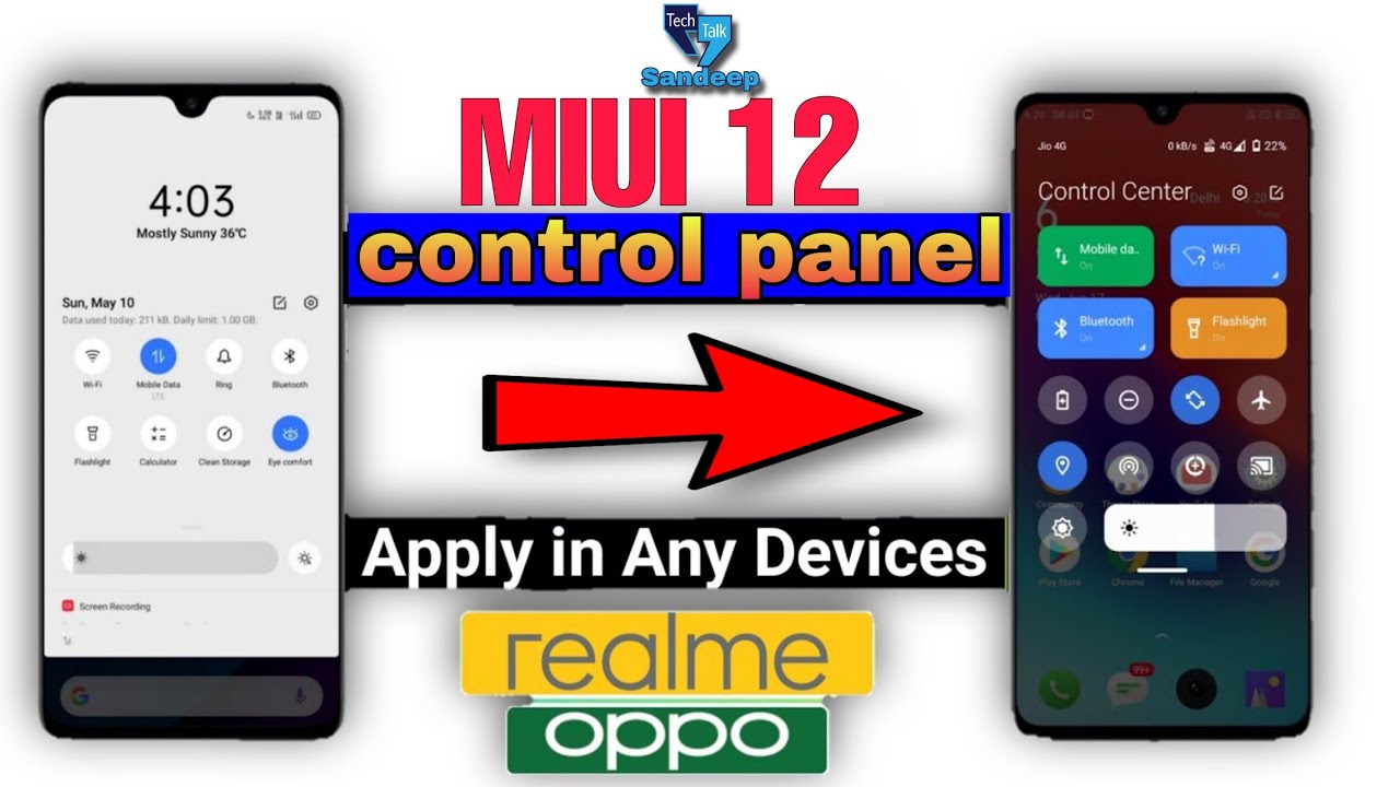 MIUI 12 control panel Enable in Any Android phone | Change control ...