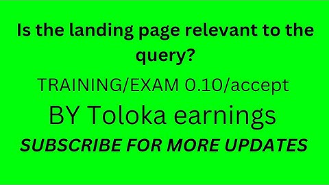 Is the landing page relevant to the query? (Training plus exam/0.10)