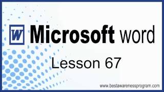 Lesson 67: Microsoft Word Table