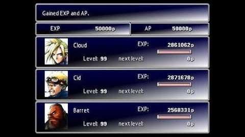 FINAL FANTASY VII My fight with Emerald Weapon featuring the Barret overflow glitch