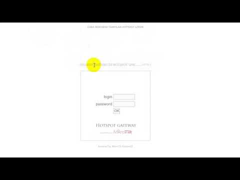 Cara Merubah Tampilan Hotspot Login Mikrotik