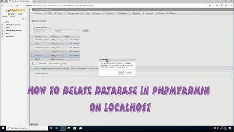 How to Delete Database in phpmyadmin on localhost