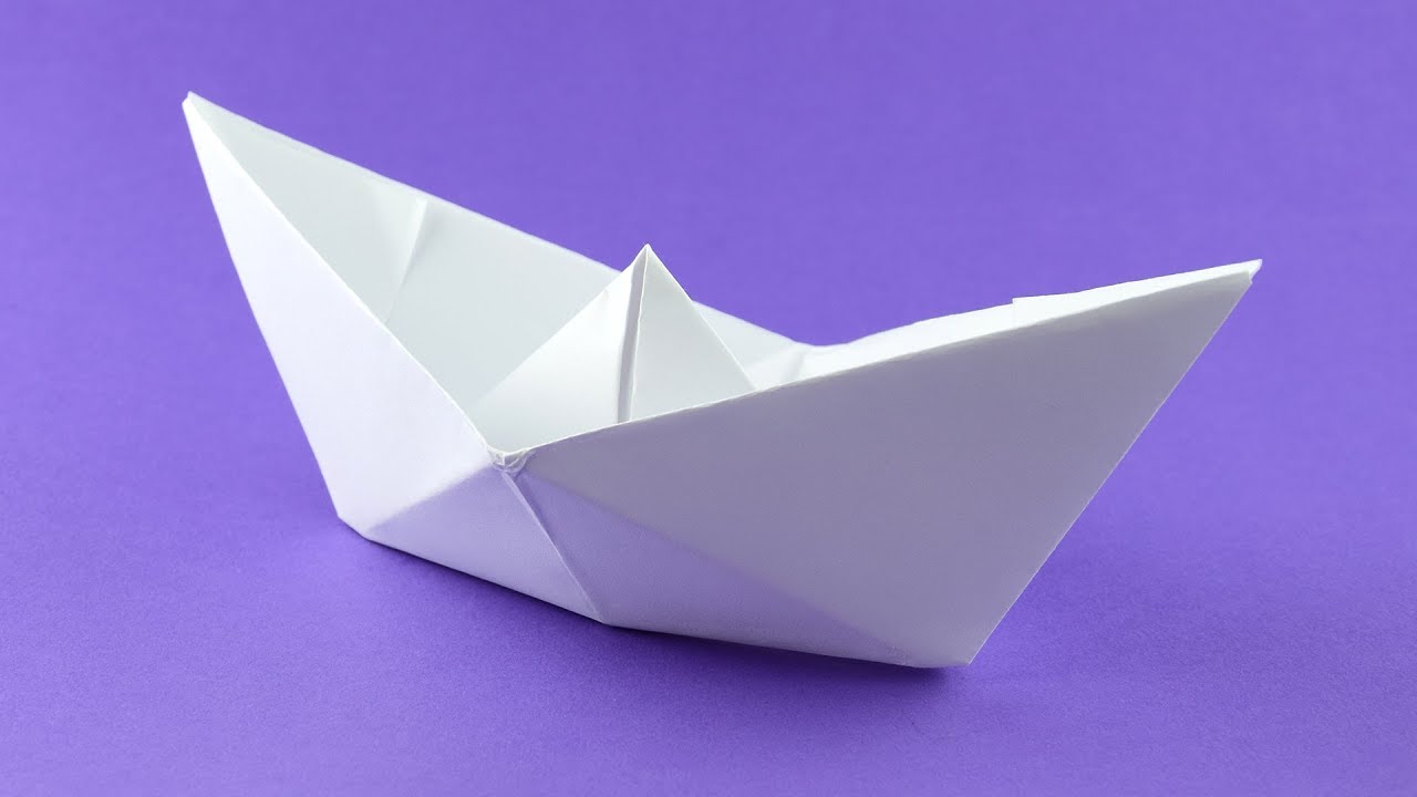 How to make a paper boat (a ship). Tutorial step by step origami YouTube