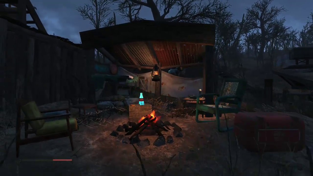 FALLOUT 4 Sleeping area for Lucas and his crew at Tenpines. NO MODS (An ...