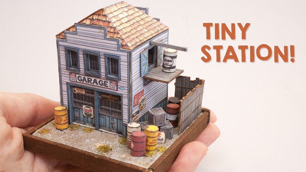 Tiny Garage Workshop Diorama – Tiny Craft World