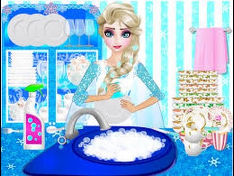 Elsa Washing Dishes