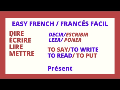 4 iirregular verbs present / 4 verbos irregulares al presente / &rsquo;4 Verbes irréguliers au présent