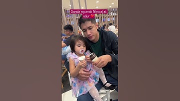 Aljur and his beautiful daughter ❤️ #music #80smusic #song #missuniverse #love