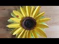 DIY Papierblumen. Sonnenblume basteln.  Blumendeko / Dekoideen aus Papier