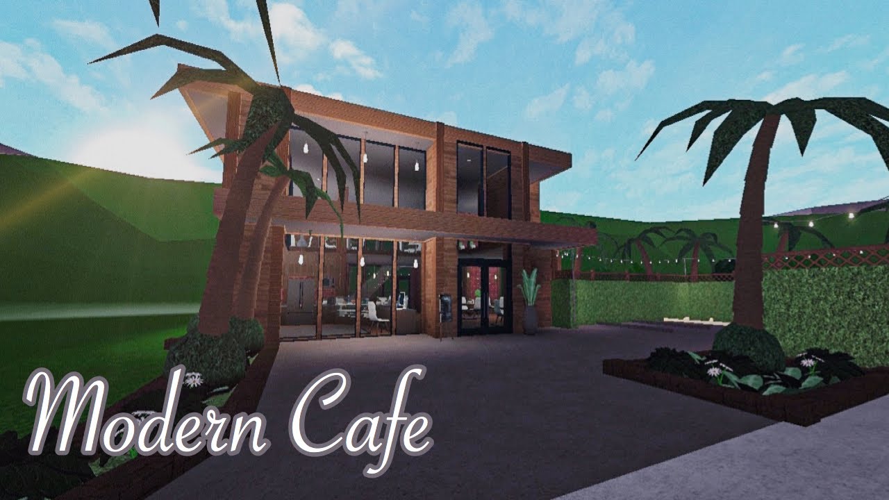 Bloxburg | Wooden Cafe- 140k | Speed Build - YouTube