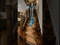 Unreal Epoxy River Staircase😳Transformation #homedesign #epoxy #home #construction #design